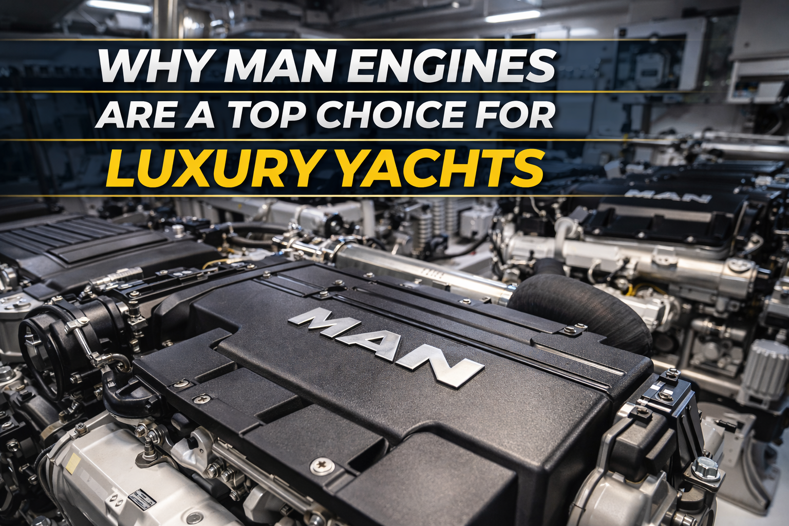 Man Engine Signage Why MAN Engines Are the Right Choice for Luxury Yachts - Scarano Marine